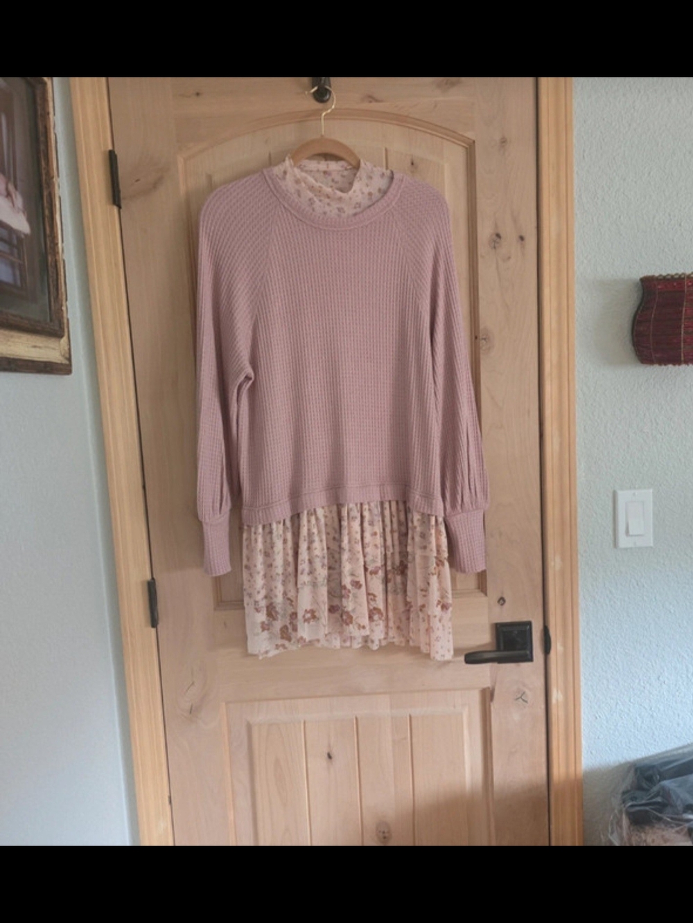 Free People Dusty Rose Layered Floral Dress